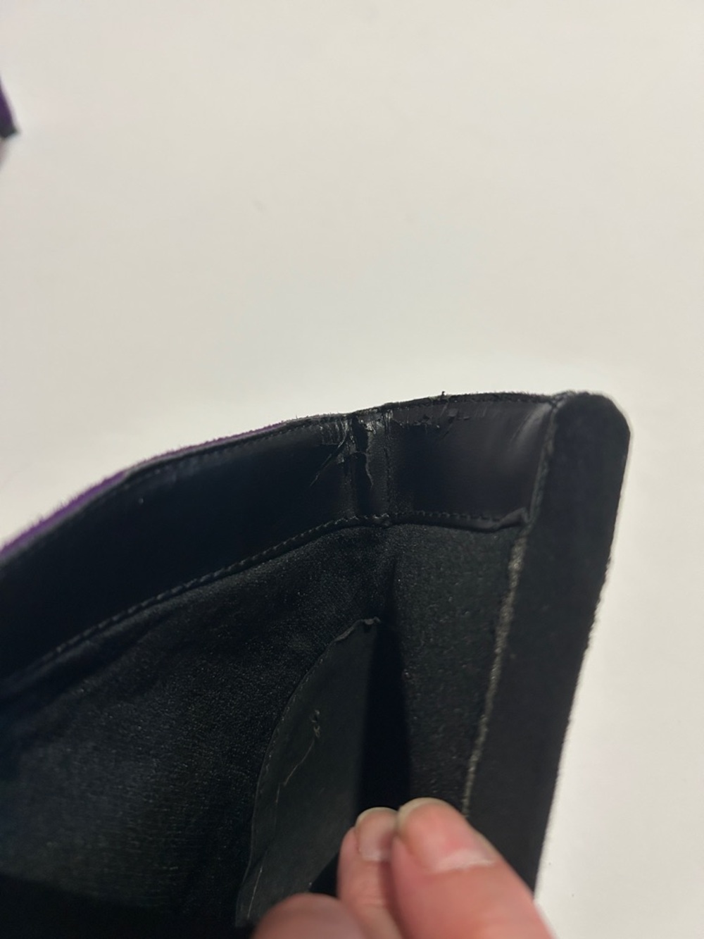 Women's Purple Ankle Boots with Side Zipper - Picture 7 of 8